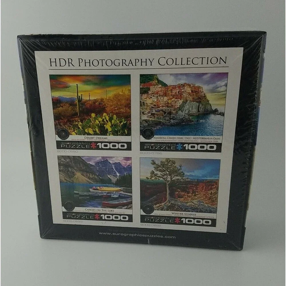 New Sealed EuroGraphics Oia Santorini Greece 1000 Piece Jigsaw Puzzle 19 x 26